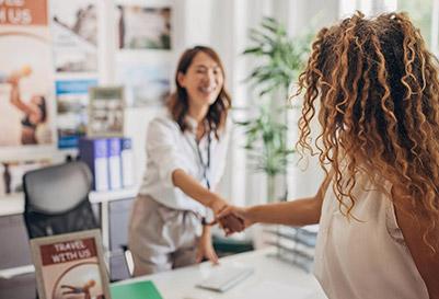 Working with a travel agent