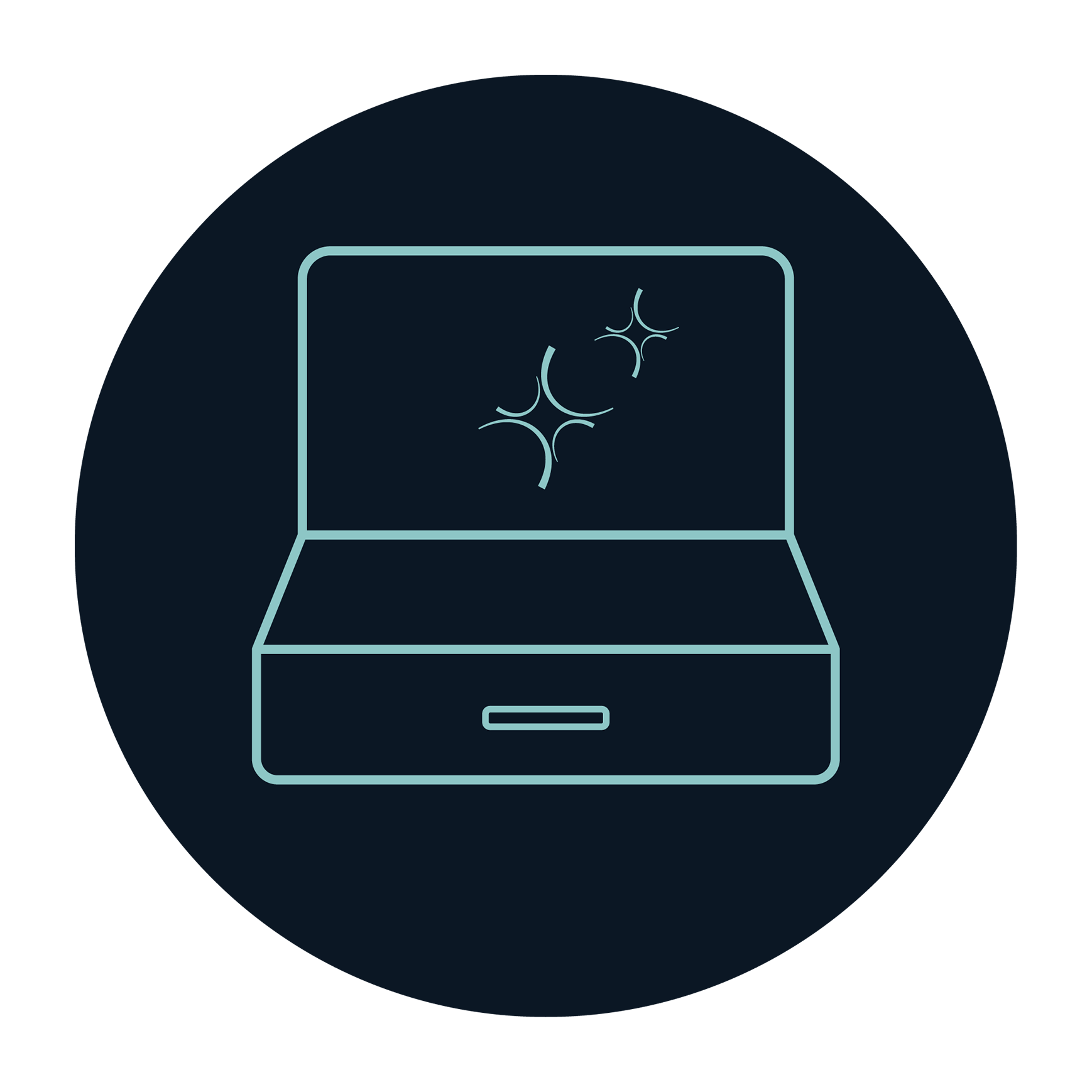 Open box graphic icon